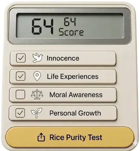 Rice Purity Test logo featuring checklist and halo icon